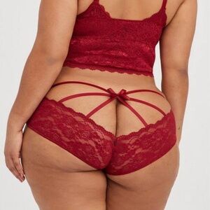 Lace Mid-rise hipster cage back, panty